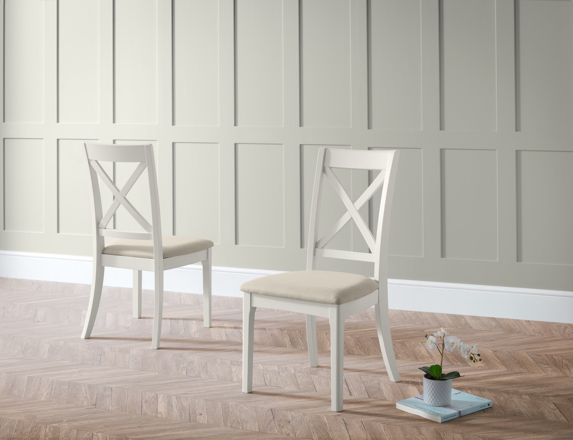 Provence Dining Chairs - Grey (Set Of 2) – Julian Bowen, view 2