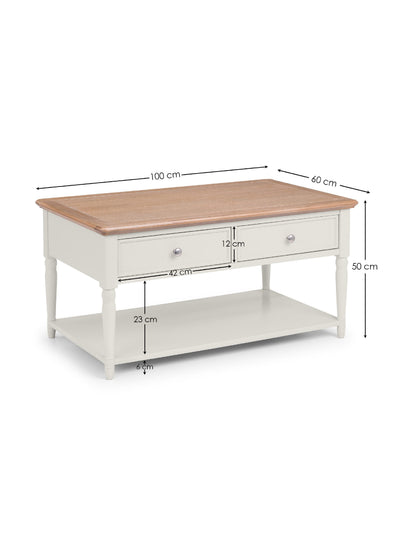 Provence 2 Drawer Coffee Table