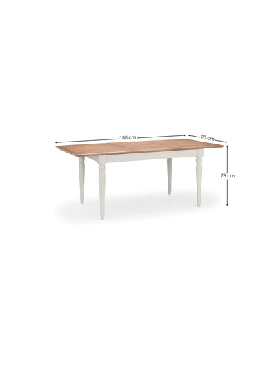 Provence Table and 6 Provence Chairs – Limed Oak/Grey
