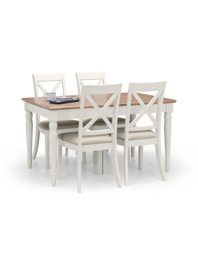 Provence Table and 4 Provence Chairs – Limed Oak/Grey