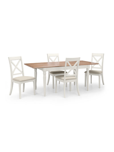 Provence Table and 4 Provence Chairs – Limed Oak/Grey