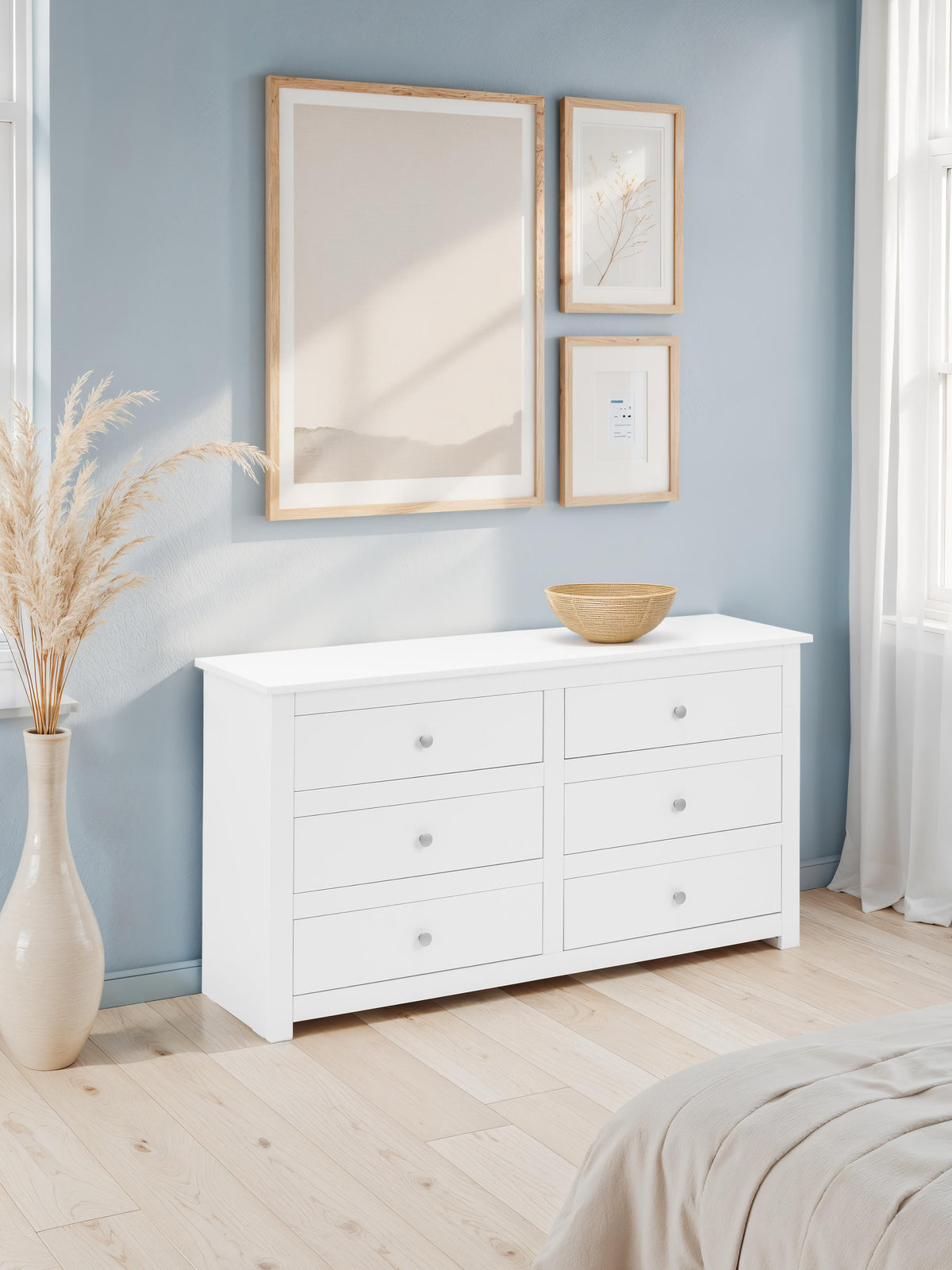 Radley 6 Drawer Chest - Surf White