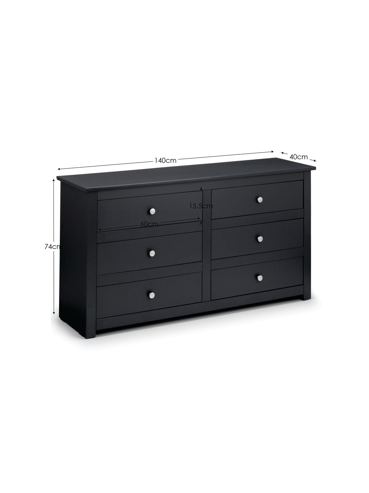 Radley 6 Drawer Chest - Anthracite