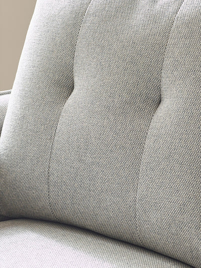 Remy 3 Seater Light Grey Fabric Sofa