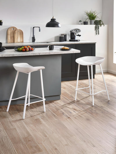 Renzo Bar Stool White (Set Of 2)
