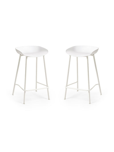 Renzo Bar Stool White (Set Of 2)