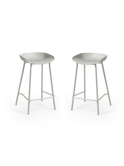 Renzo Bar Stool Grey (Set Of 2)