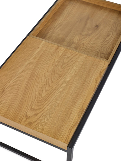 Reuben 110cm Tray Coffee Table – Oak Effect