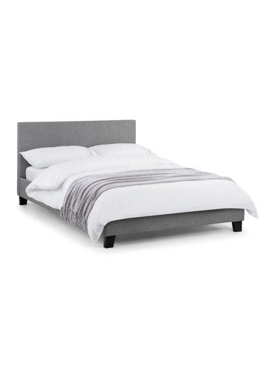 Rialto Light Grey Linen Bed - Grey Linen