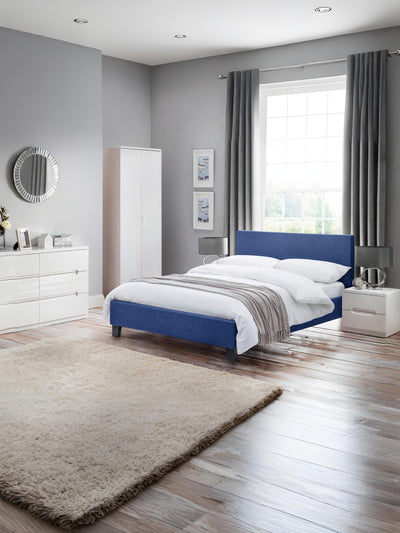 Rialto Linen Bed - Blue