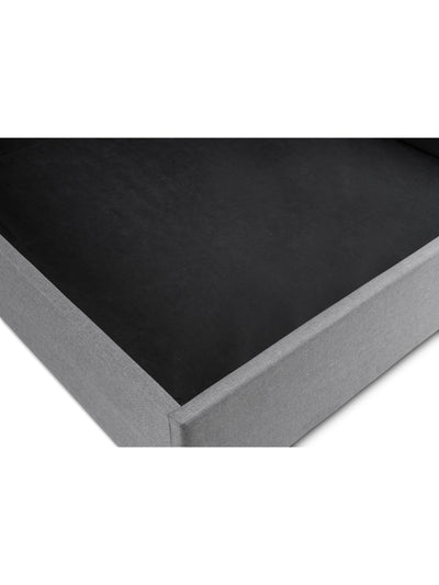 Rialto Lift-Up Storage Bed In Linen Fabric - Light Grey
