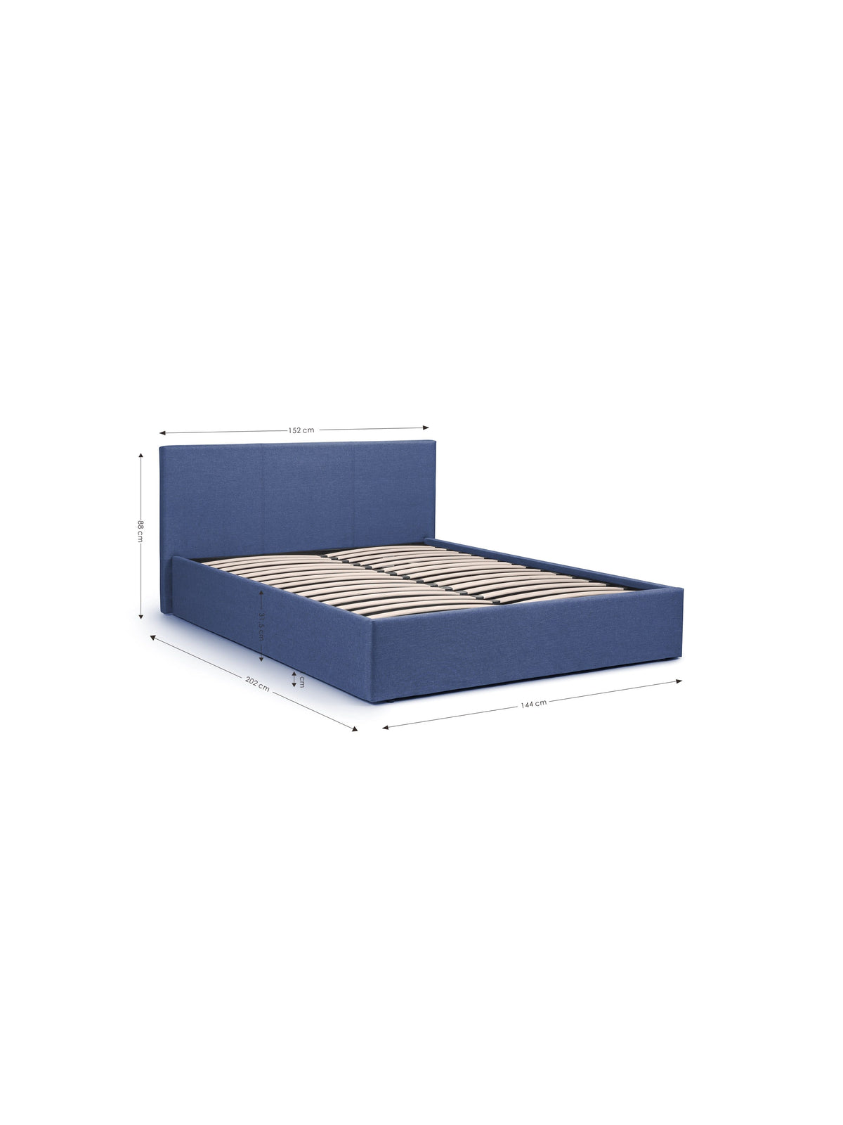 Rialto Lift-Up Storage Bed - Blue Linen