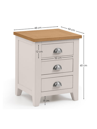 Richmond 3 Drawer Bedside