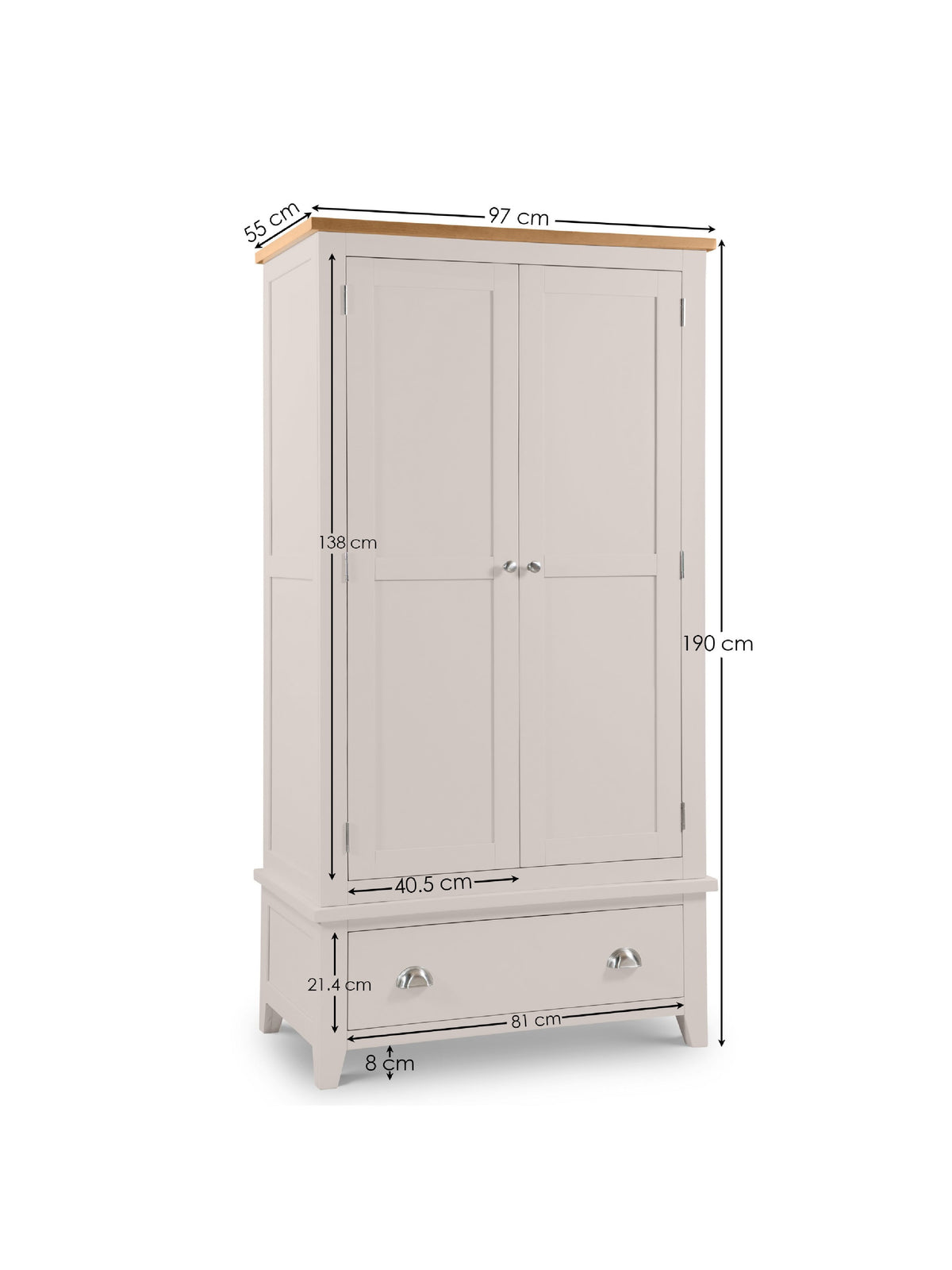 Richmond 2 Door Combination Wardrobe