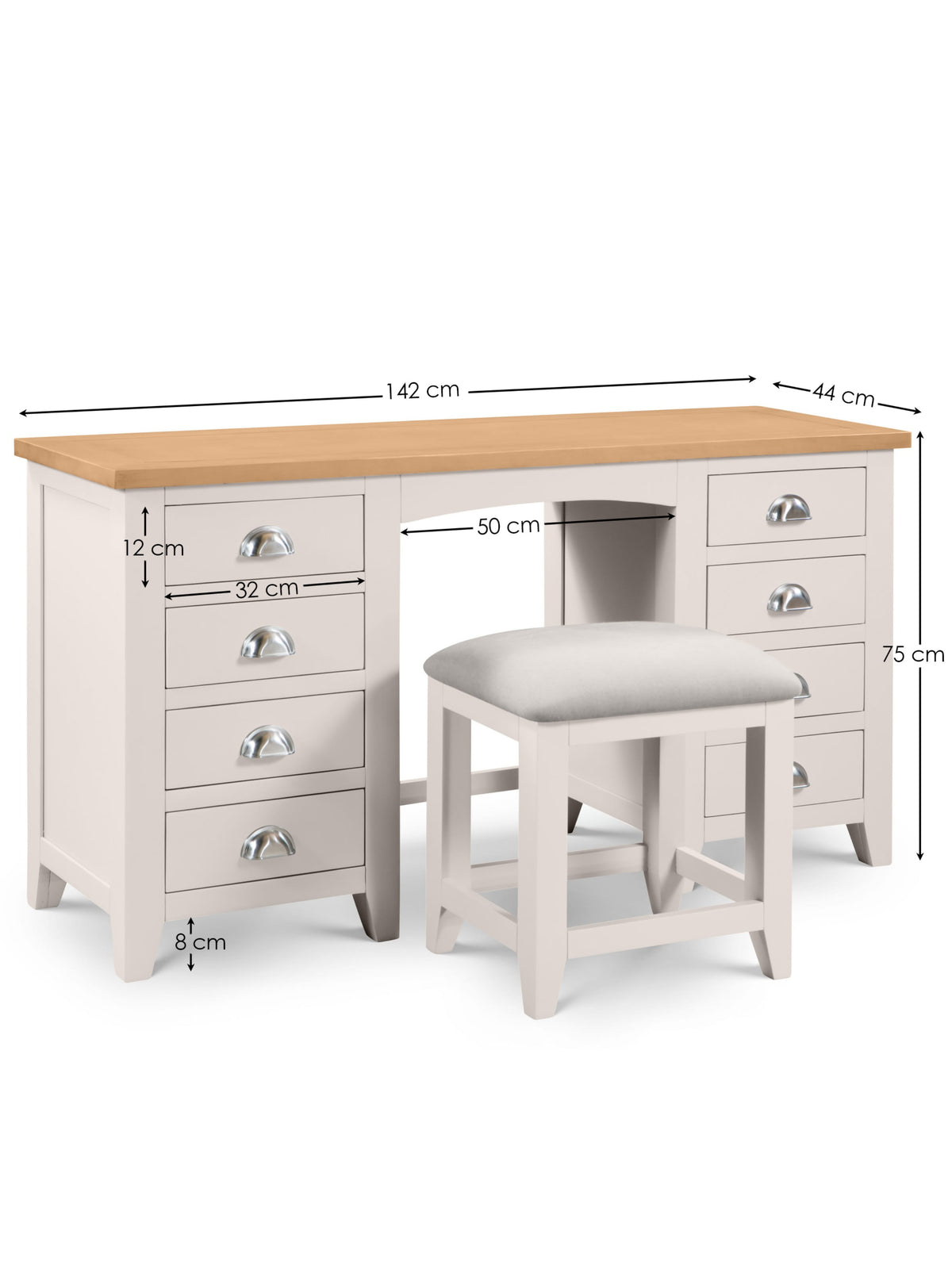 Richmond Twin Pedestal Dressing Table