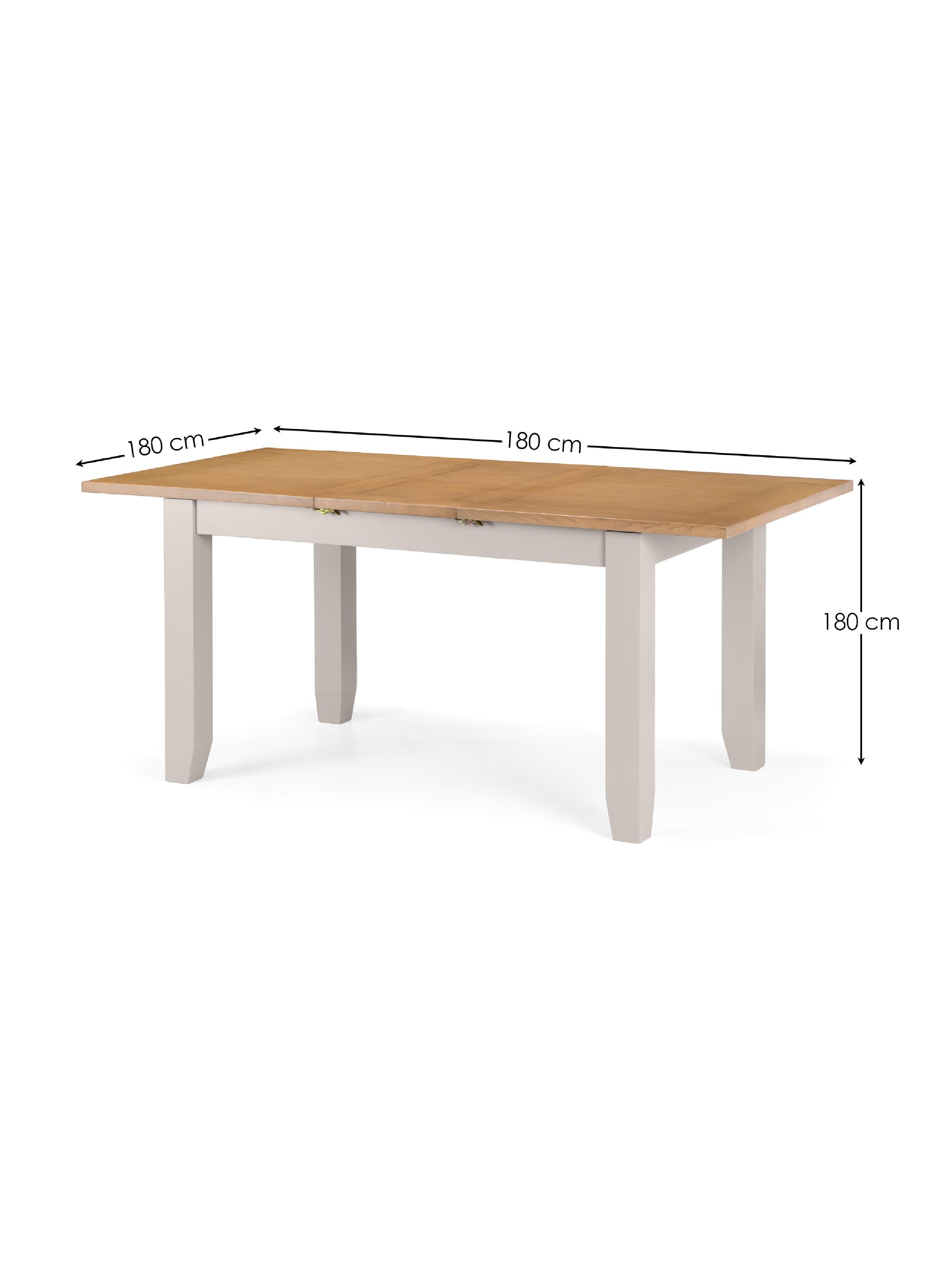 Richmond Two-Tone Oak Top Rectangular 140 to Extending Dining Table Set with 4 Light Grey Wooden Chairs – Elephant Grey and Euro Oak