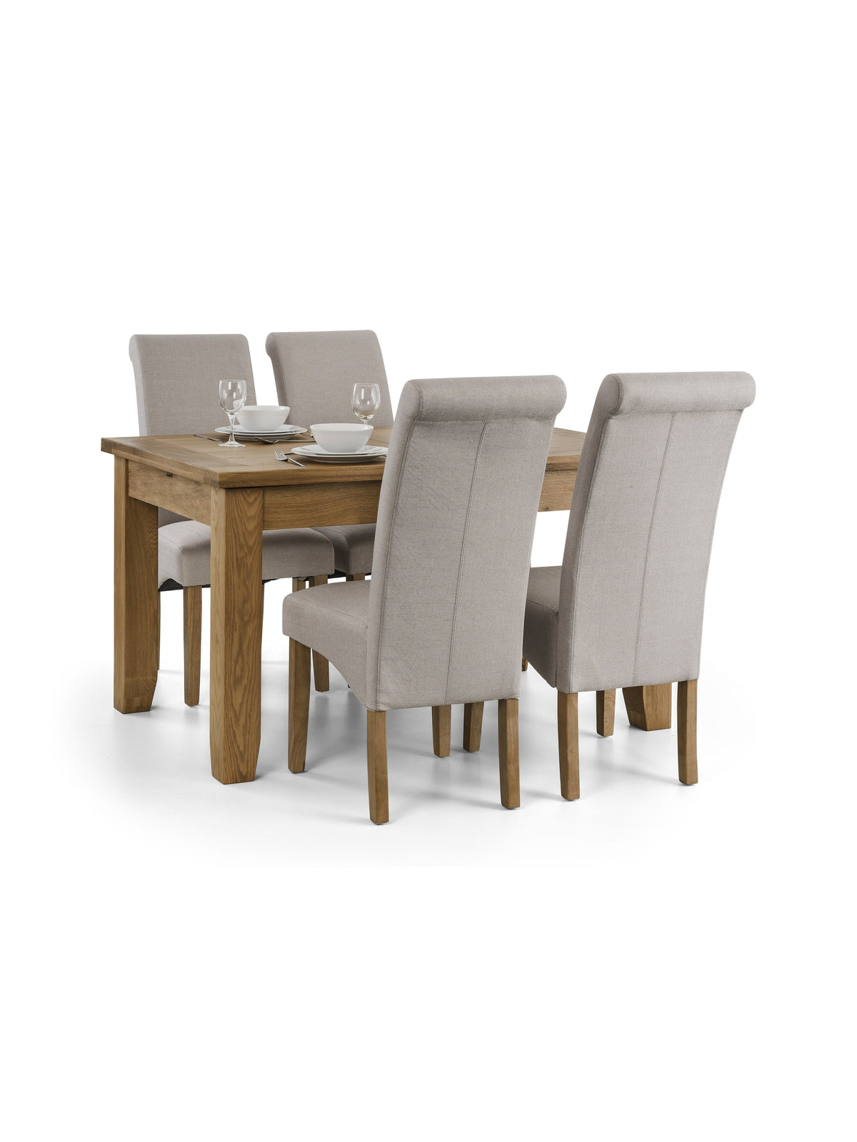 Rio Scrollback Fabric Chairs (Set Of 2)