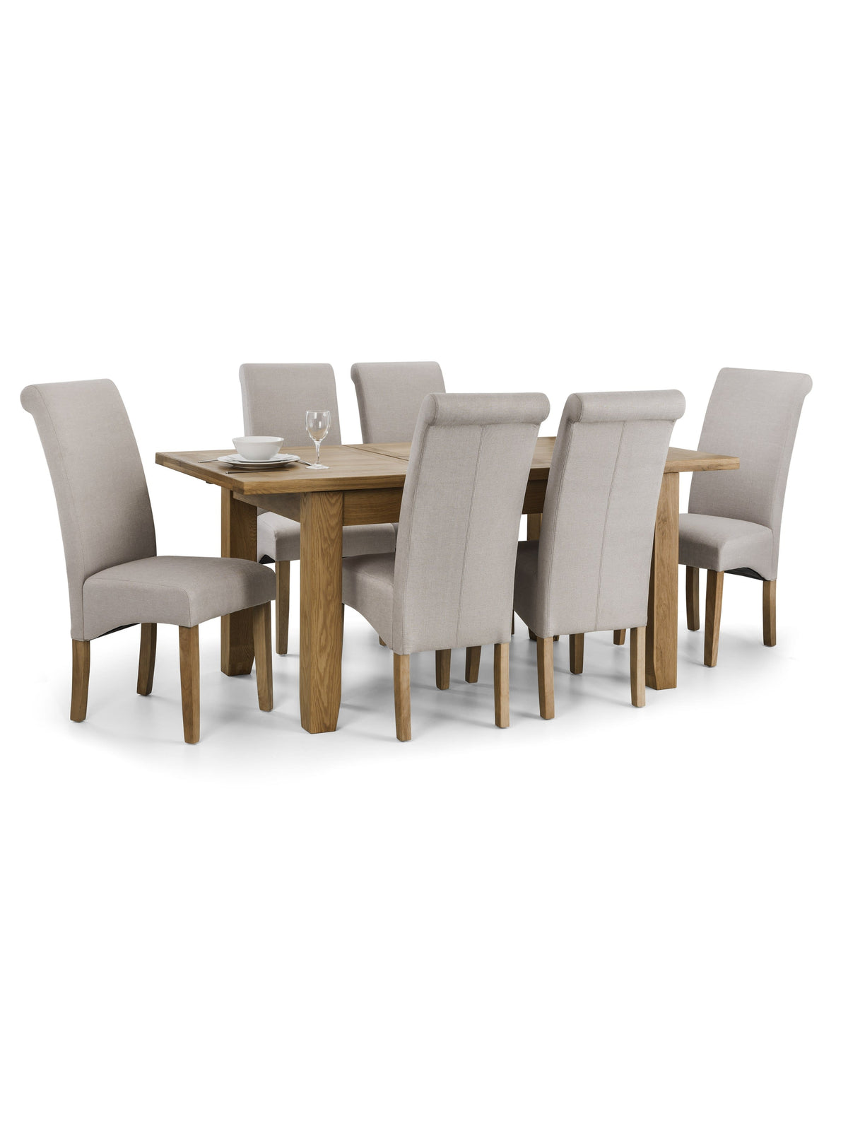 Rio Scrollback Fabric Chairs (Set Of 2)