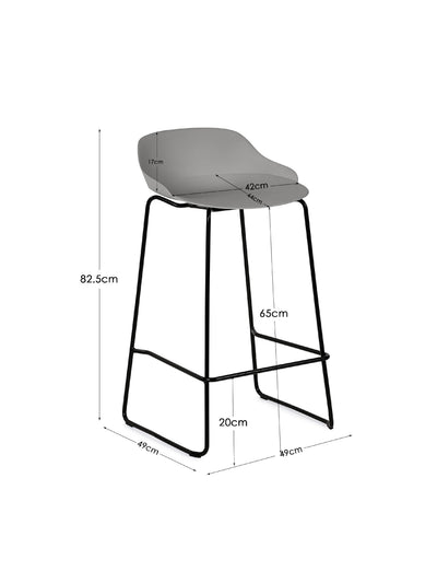 Rocco Stools - Light Grey (Set Of 2)