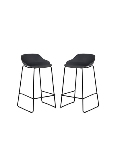 Set Of 2 Rocco Stools – Dark Grey