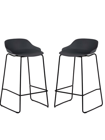 Set Of 2 Rocco Stools – Dark Grey