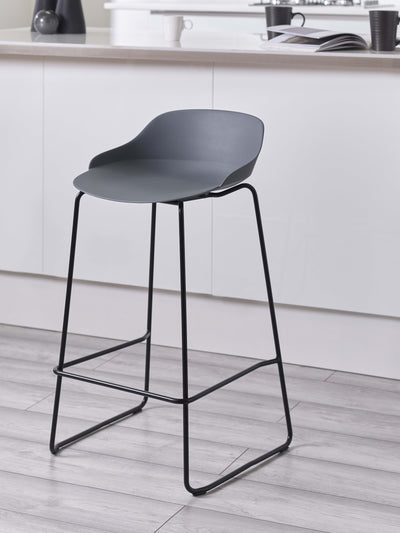 Set Of 2 Rocco Stools – Dark Grey