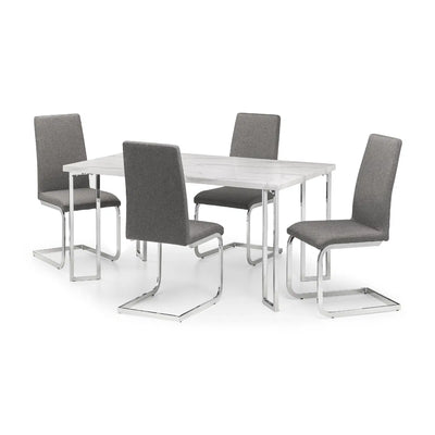 Roma Cantilever Dining Chairs Slate Grey (Set Of 2) – Julian Bowen, view 5