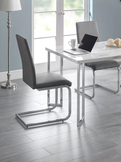Roma Cantilever Dining Chairs Slate Grey (Set Of 2)