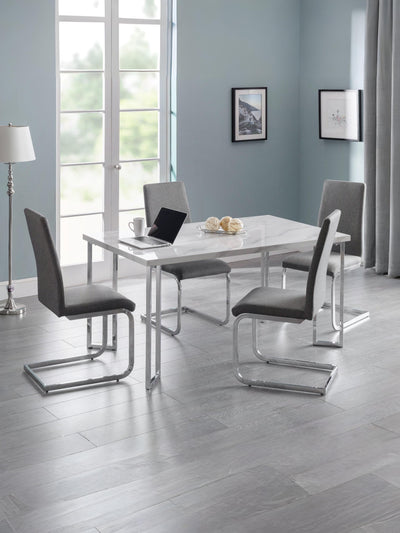 Roma Cantilever Dining Chairs Slate Grey (Set Of 2)