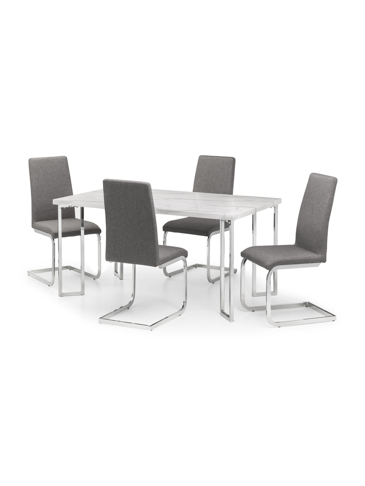 Roma Cantilever Dining Chairs Slate Grey (Set Of 2)