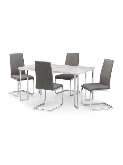 Roma Cantilever Dining Chairs Slate Grey (Set Of 2)