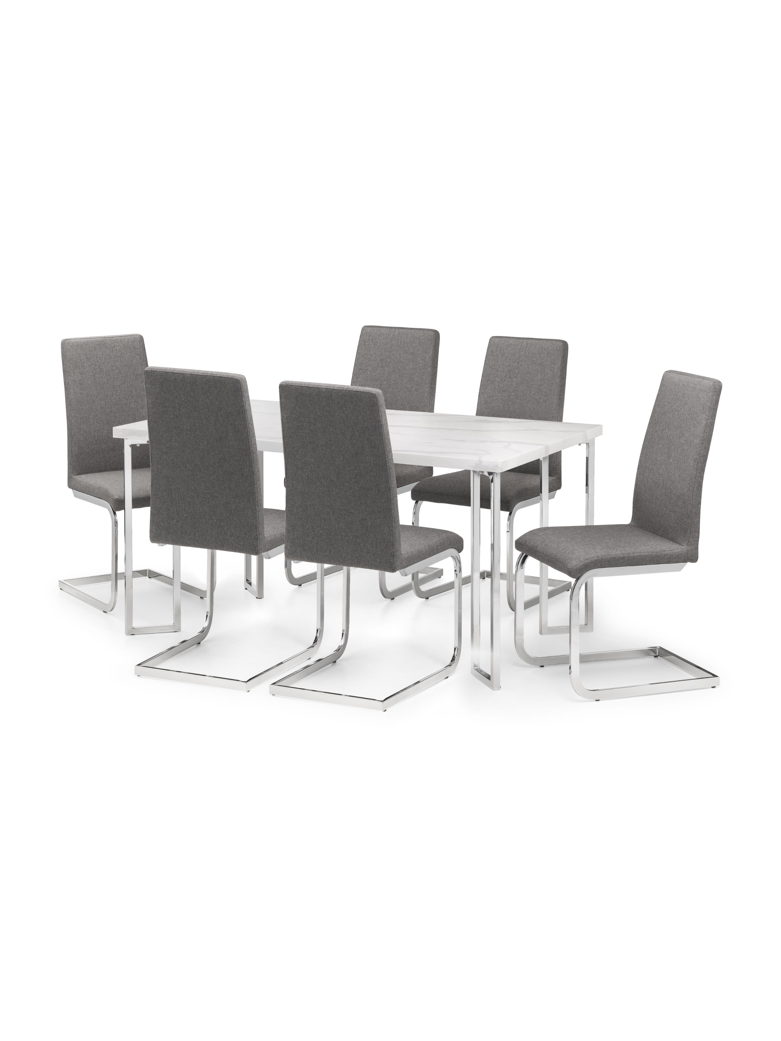 Roma Cantilever Dining Chairs Slate Grey (Set Of 2)