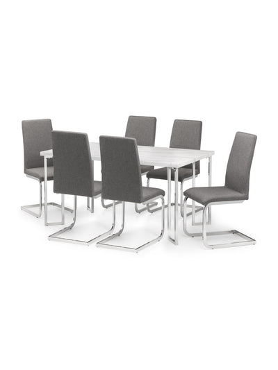 Roma Cantilever Dining Chairs Slate Grey (Set Of 2)