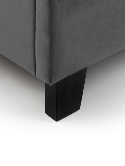 Rosa Velvet Bed - Grey