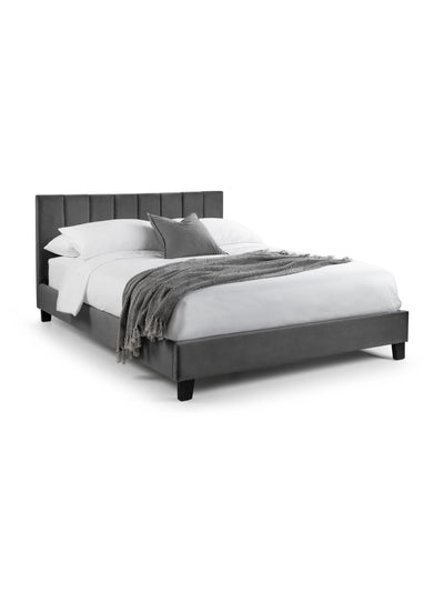 Rosa Velvet Bed - Grey