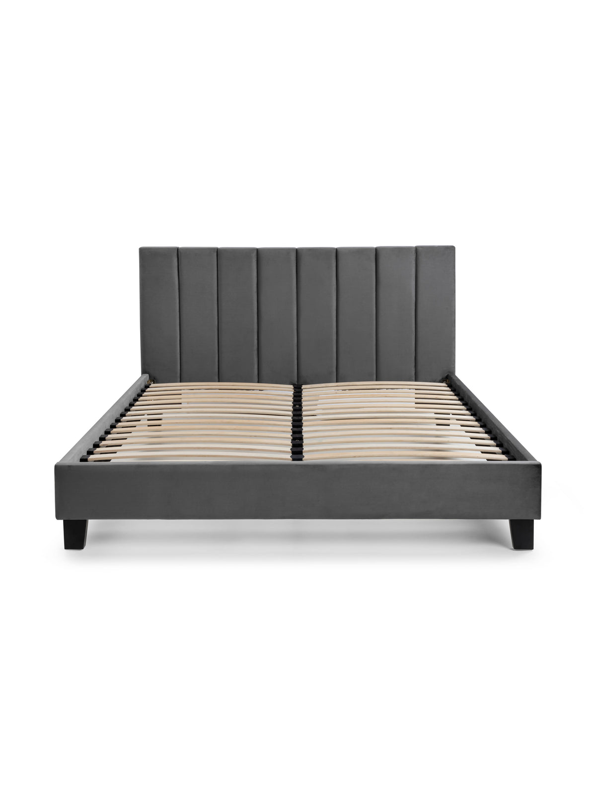 Rosa Velvet Bed - Grey