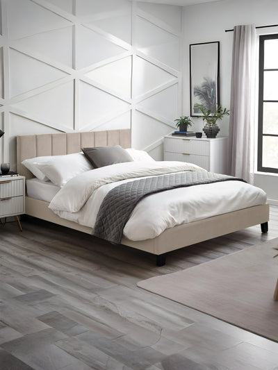 Rosa Bed Frame - Cream Velvet – Julian Bowen, view 2