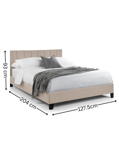 Rosa Bed Frame - Cream Velvet – Julian Bowen, view 7