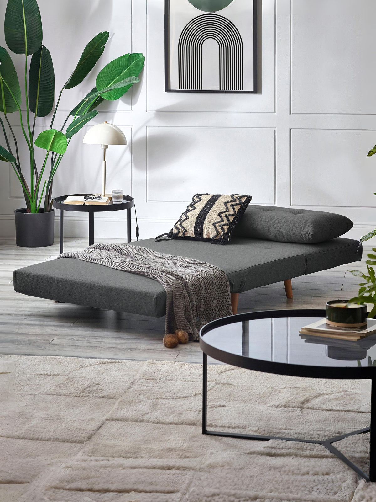 Rowan Single Sofabed - Mid Grey
