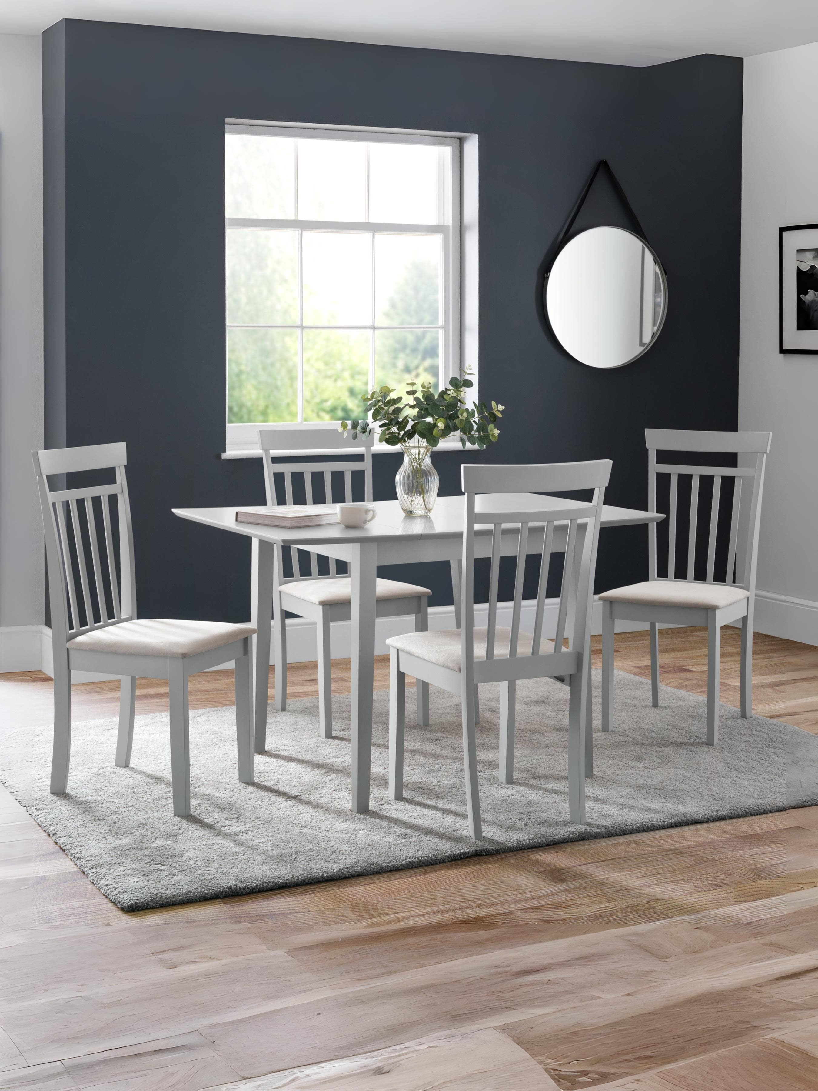 Rufford Grey Table & 4 Grey Coast Chairs