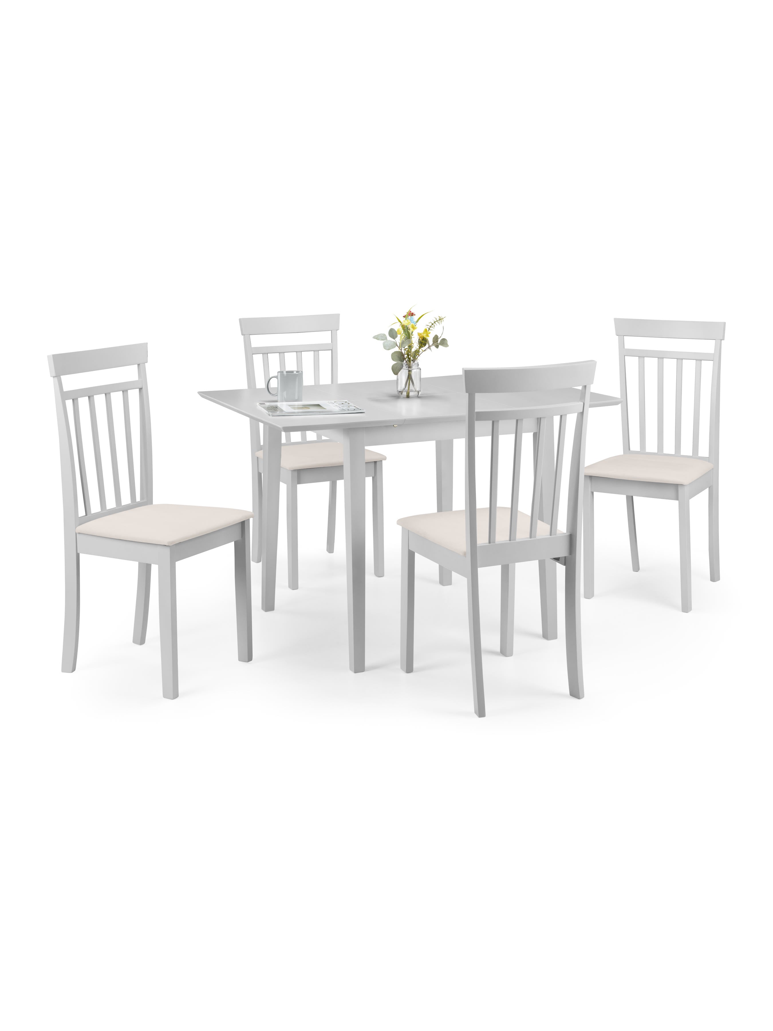Rufford Grey Table & 4 Grey Coast Chairs