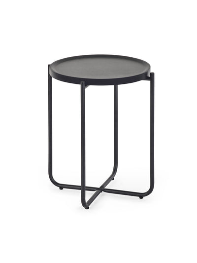 Sagrada Round Black Coffee and Lamp Table Set