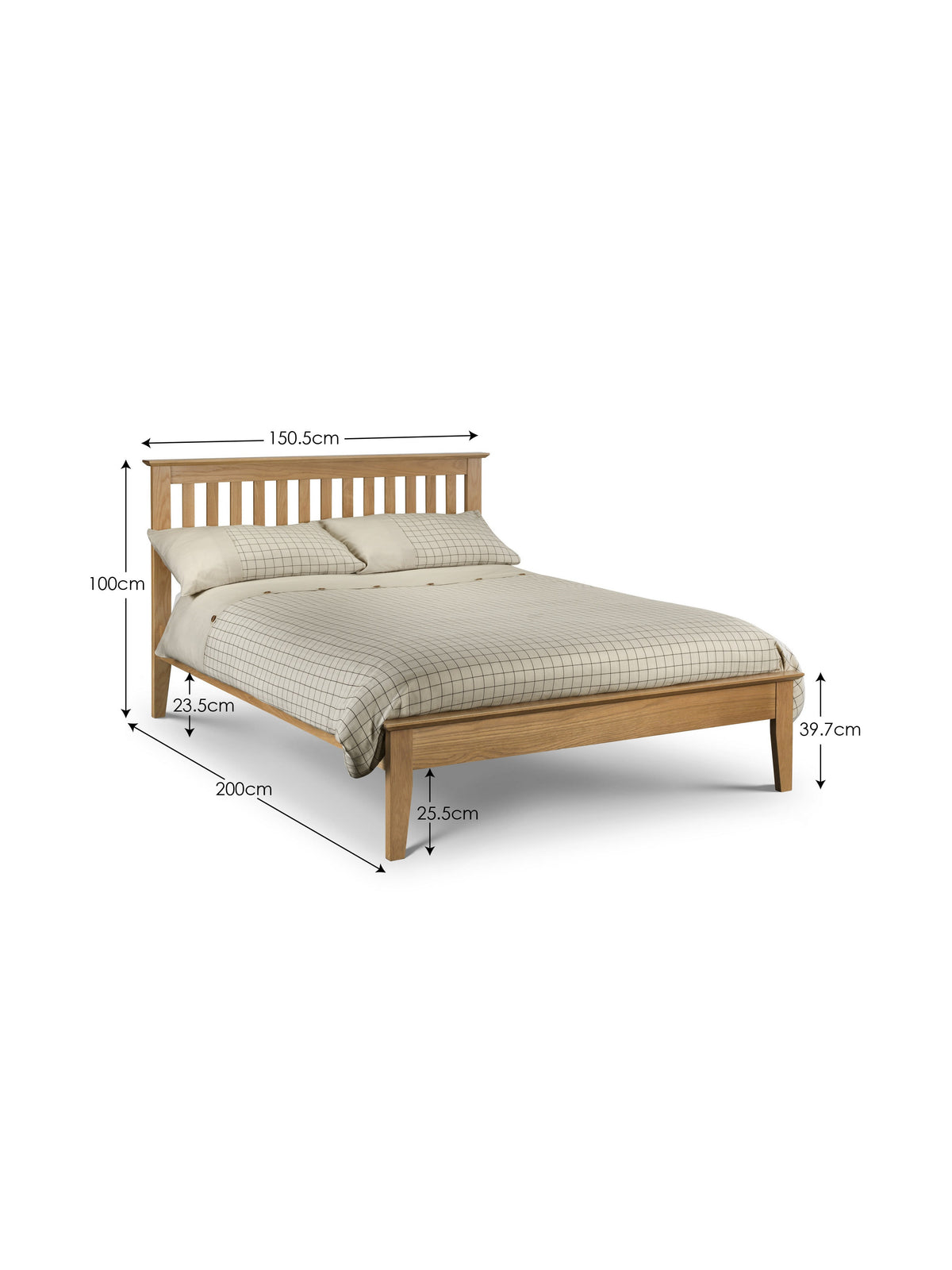 Salerno Shaker Bed - Natural Oak