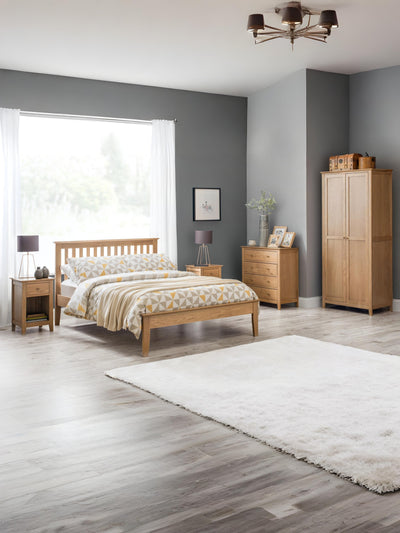 Salerno Shaker Bed - Natural Oak