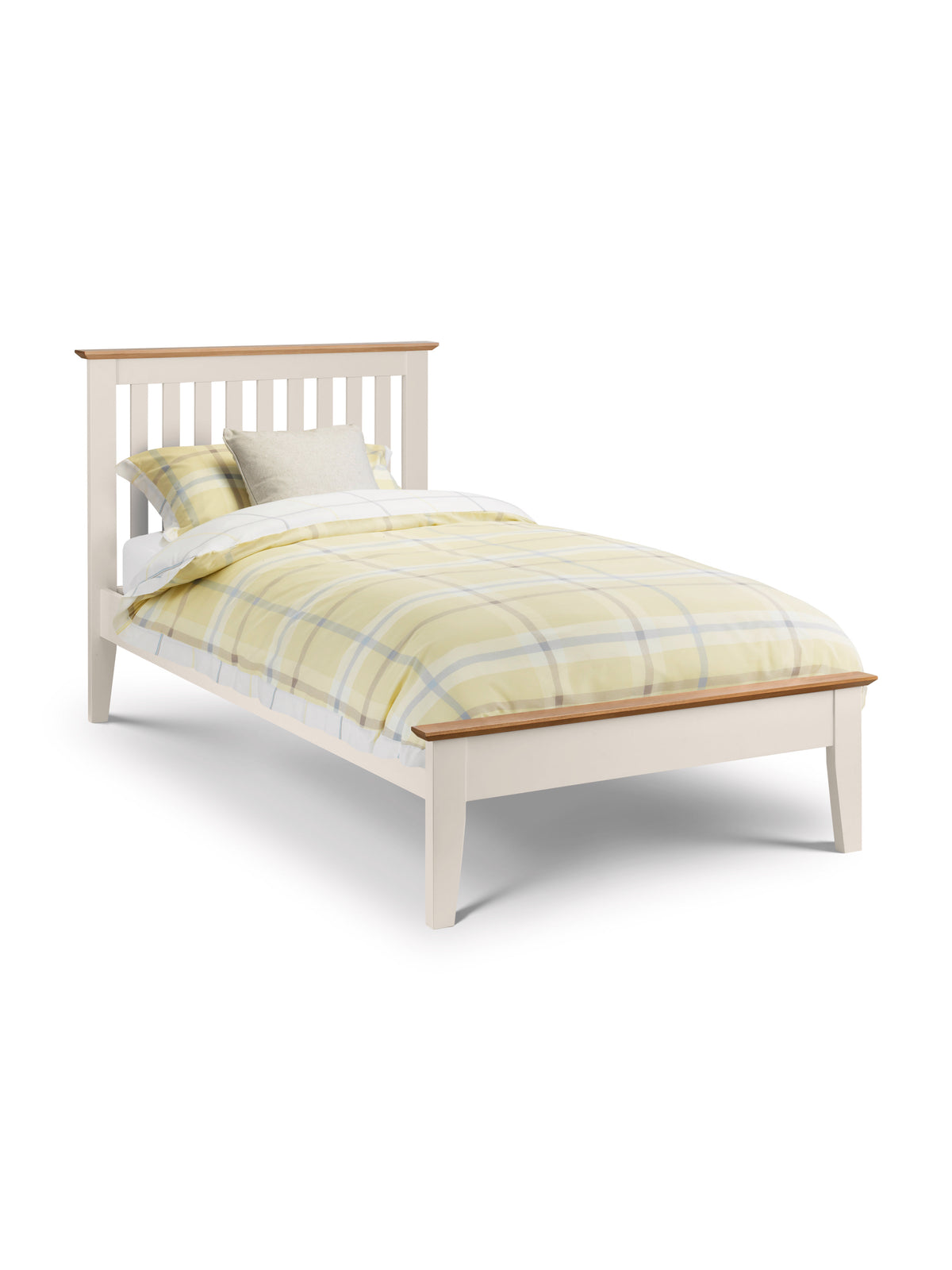 Salerno Shaker Bed - Ivory/Natural Oak