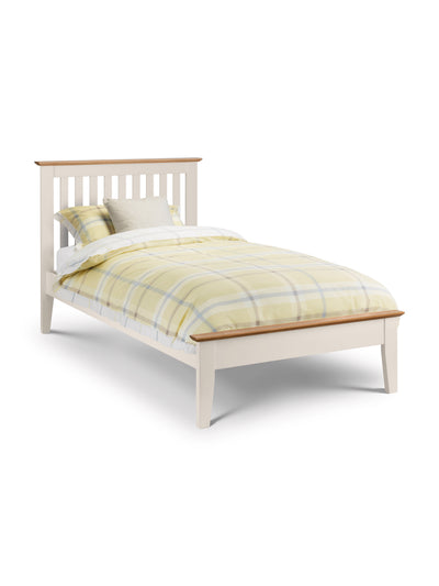 Salerno Shaker Bed - Ivory/Natural Oak