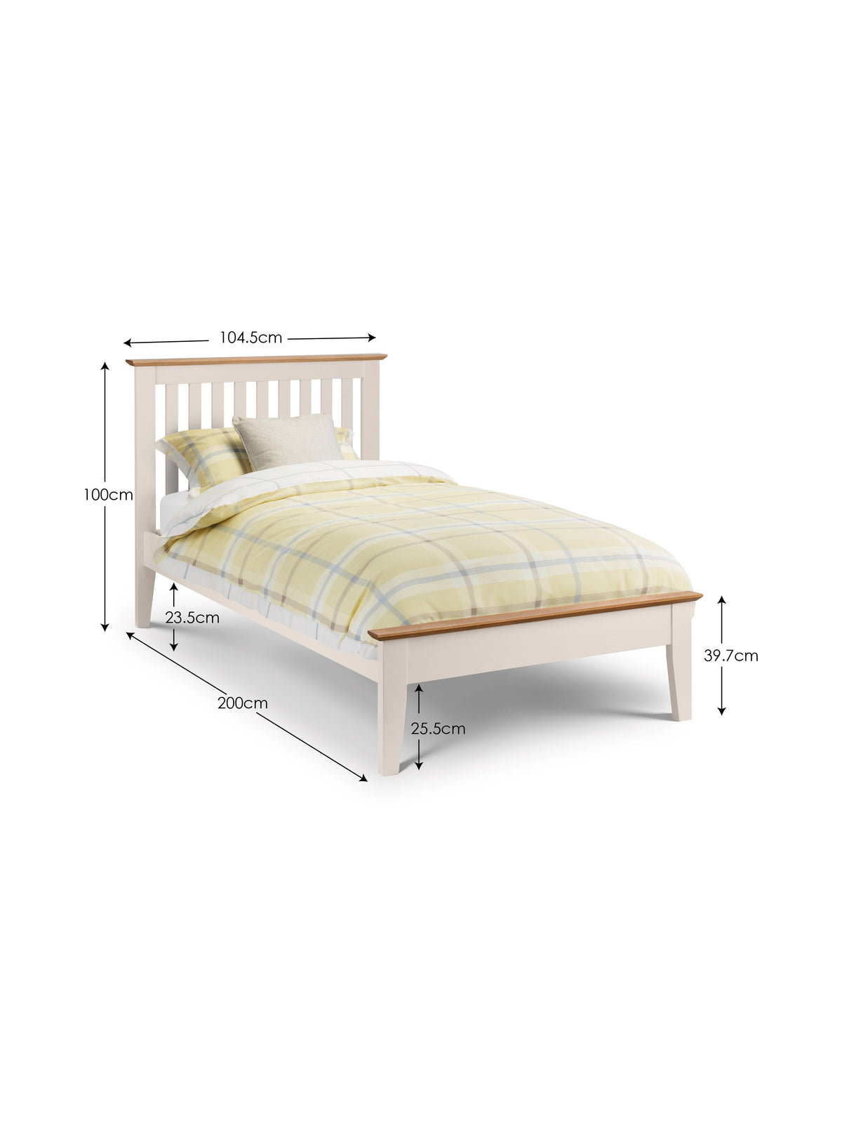 Salerno Shaker Bed - Ivory/Natural Oak