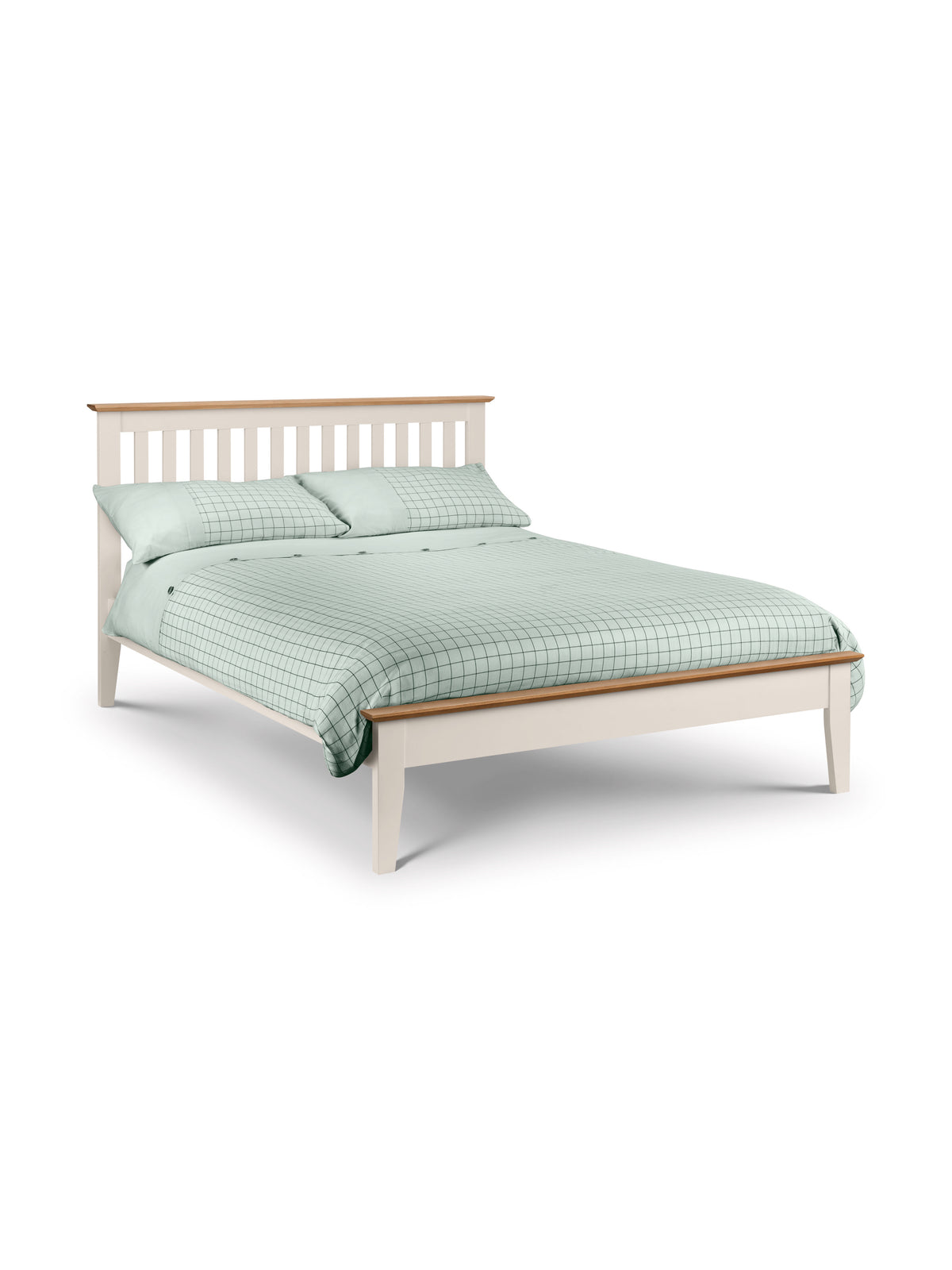 Salerno Shaker Bed - Ivory/Natural Oak