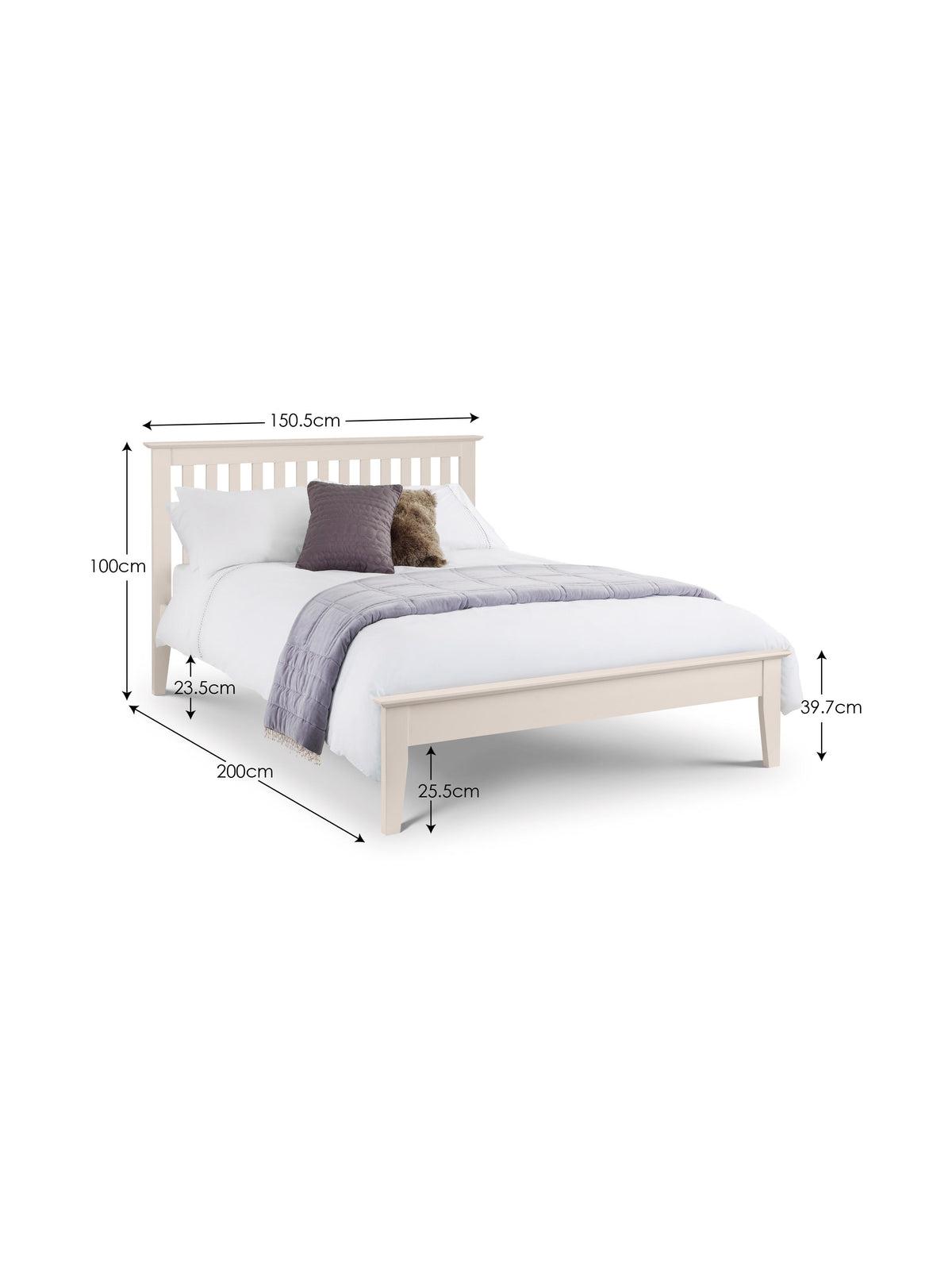 Salerno Shaker Bed - Ivory