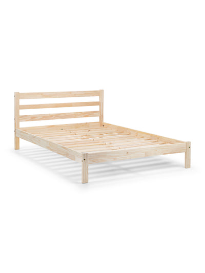 Sami Unfinished Solid Pine Bed – Unfinished Pine
